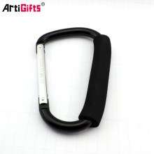 D shape metal carabiner clip